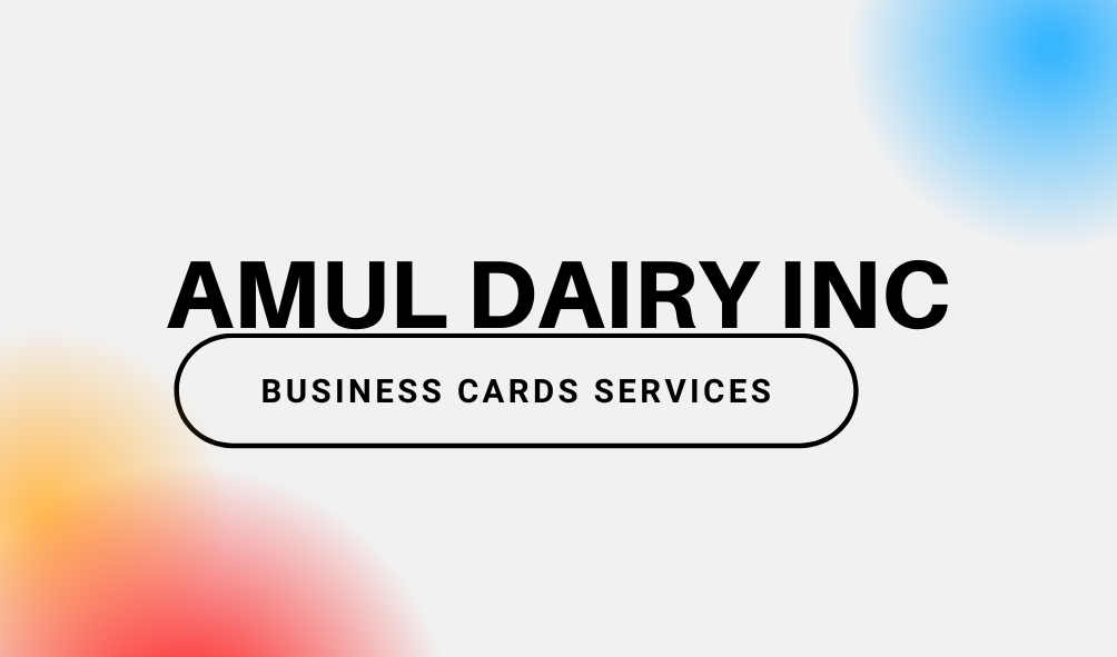 Professional Business Card Designing Services by Amul Dairy INC